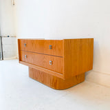 Mid Century Modern Low 2 Drawer Dresser