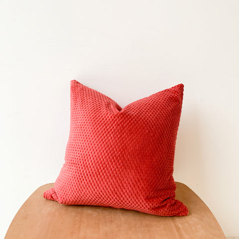 Textured Red Pillow