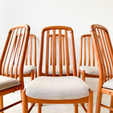 Set of 6 Teak High Back Dining Chairs