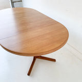 Oluf Th. Larsen Danish Teak Round Dining Table with 2 Leaves