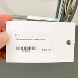 Lucite/Chrome Towel Rack