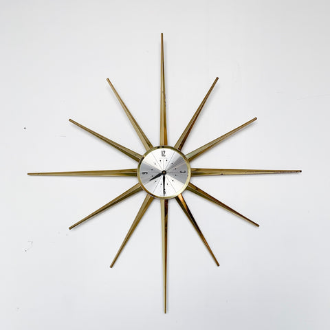 Vintage Brass Clock by Waltham