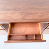 Mid Century Modern Walnut Executive Desk