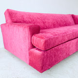 Mid Century Modern 2 Part Sectional w/ New Fuchsia Upholstery