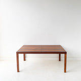 Mid Century Modern Parsons Dining Table with 1 Leaf by Dyrlund
