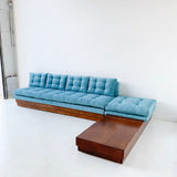 Mid Century Modern 2 Part Sofa/Sectional by Adrian Pearsall with New Upholstery