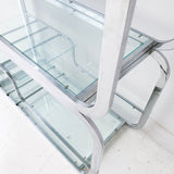 Mid Century Modern Chrome and Glass Etagere