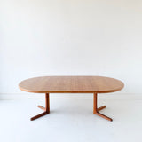 Oluf Th. Larsen Danish Teak Round Dining Table with 2 Leaves