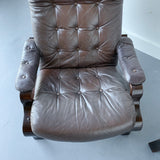 Pair of Mid Century Modern Westnofa Recliners with Original Leather