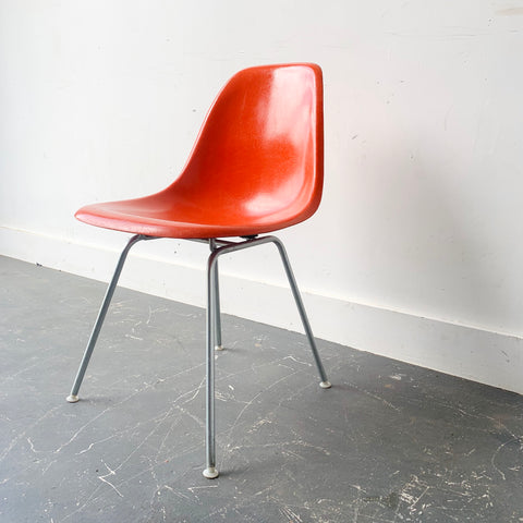 Mid Century Modern Herman Miller Orange Shell Chair #2