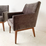 Pair of Charcoal Lounge Chairs