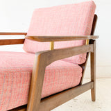 Lounge Chair with New Pink Upholstery