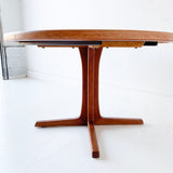 Oluf Th. Larsen Danish Teak Round Dining Table with 2 Leaves