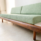 Mid Century Platform Sofa with Floating End Tables