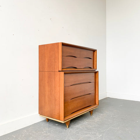 Mid Century Modern Highboy Dresser by Kent Coffey Atomic Furnishing & Design Mid Century Modern Highboy Dresser by Kent Coffey Atomic Furnishing & Design