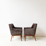 Pair of Charcoal Lounge Chairs