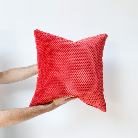 Textured Red Pillow