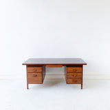 Mid Century Modern Walnut Executive Desk