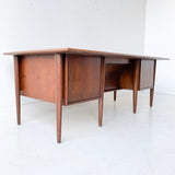 Mid Century Modern Walnut Executive Desk