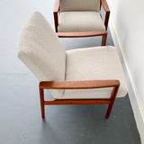 Pair of Mid Century Modern Danish Teak Lounge Chairs