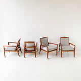 Mid Century Modern Foster McDavid Rolling Lounge Chair with New Upholstery