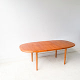 Danish Teak Dining Table with Butterfly Leaf