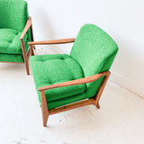 Pair of Drexel Lounge Chairs with New Upholstery
