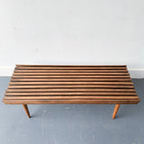 Mid Century Modern Petite Slat Bench