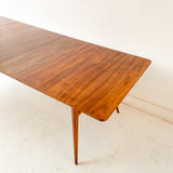 Mid Century Modern Walnut Dining Table with 3 Leaves