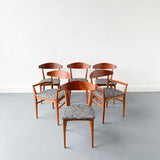 Mid Century Modern Set of 6 Dining Chairs by Paul McCobb for Lane