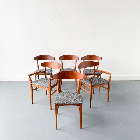 Mid Century Modern Set of Dining Chairs by Paul McCobb for Lane