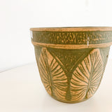 Planter with Leaf Pattern