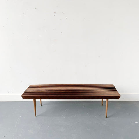 Mid Century Modern Yugoslavian Slat Bench