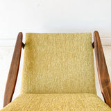 Lounge Chair with New Chartreuse Upholstery