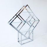 Vintage Chrome and Glass Etagere