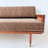 Mid Century Sofa with Cane Sides - New Upholstery