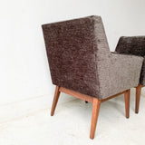 Pair of Charcoal Lounge Chairs