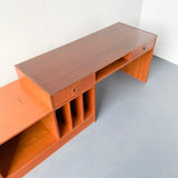 Vintage Teak Sliding Media Center