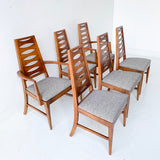 Set of 6 Mid Century Dining Chairs with New Upholstery