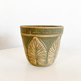 Planter with Leaf Pattern