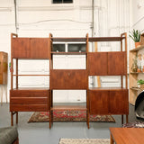 Mid Century Modern Walnut Wall Unit