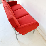 Mid Century Sofa with Aluminum Base - New Upholstery