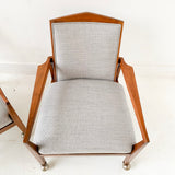 Mid Century Modern Foster McDavid Rolling Lounge Chair with New Upholstery