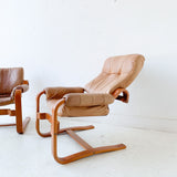 Pair of Vintage Leather Lounge Chairs