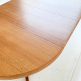 Oluf Th. Larsen Danish Teak Round Dining Table with 2 Leaves