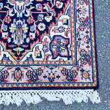 Blue Floral Hand Woven Rug