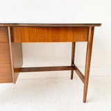 Mid Century Walnut Desk with Formica Top