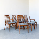 Set of 7 Mid Century Dining Chairs by United