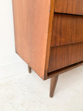 Mid Century Louvered Front Highboy Dresser