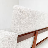 Rare Mid Century Modern HW Klein Teak Sofa with New Upholstery